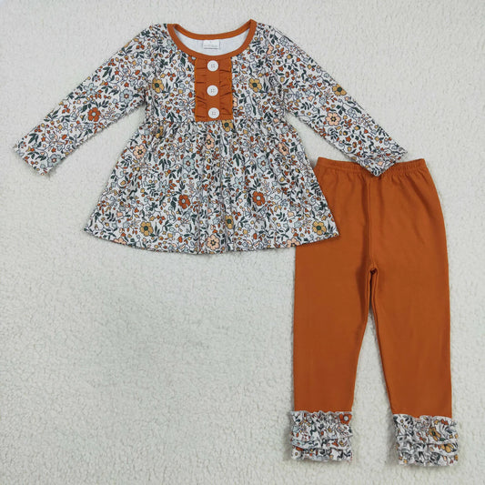 Fall floral pant set