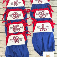Red/navy colorblock bubble +$5 for embroidery