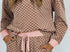 Checkered long sleeve short set