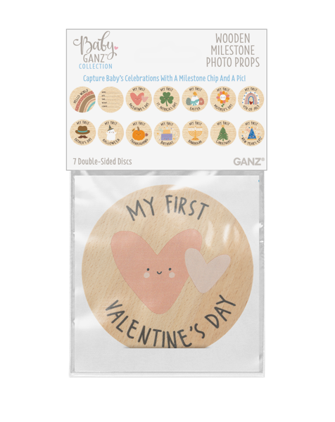 Wooden photo props milestone double sided