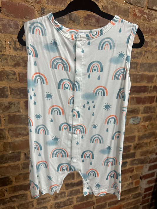 Rainbow bamboo romper