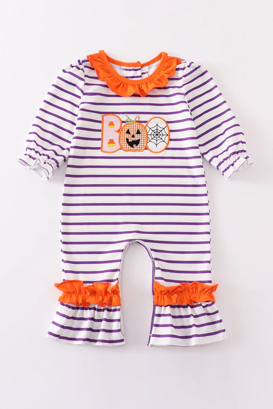 Boo Appliqué girls romper