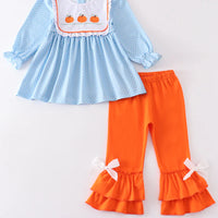 Blue pumpkin trio girls set