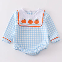 Blue plaid pumpkin bubble