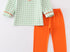 Plaid pumpkin boys set