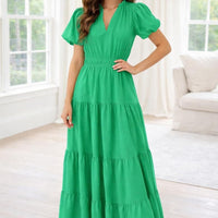 Green maxi dress