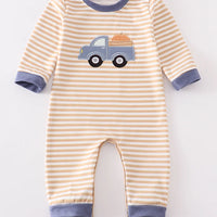 Striped truck romper