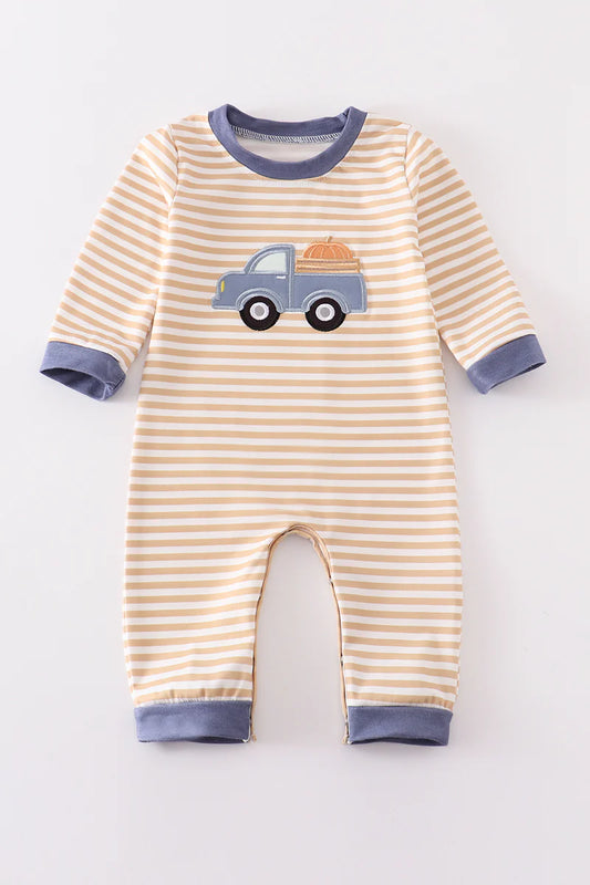 Striped truck romper