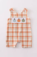 Boys plaid pumpkin Jon Jon