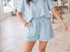 Blue short set