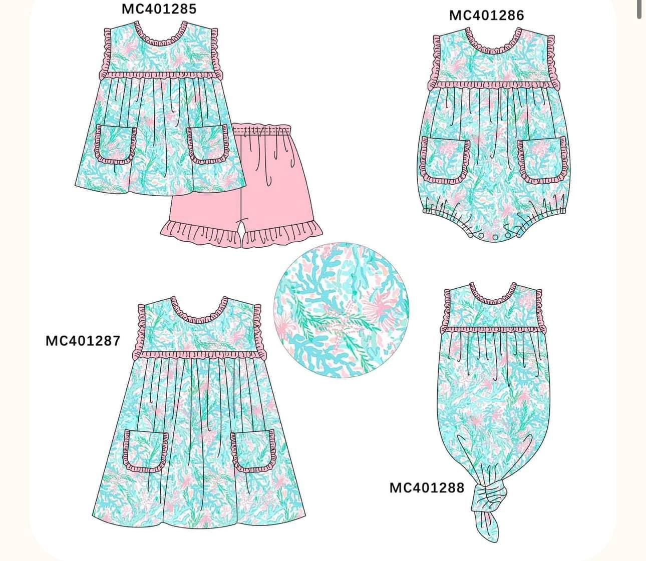 Blue Lilly girls set