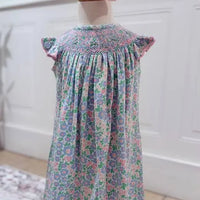 Three sisters happy Daisy smocked dress