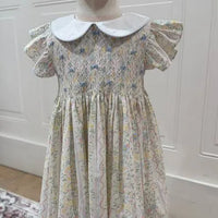 Three sisters spring bouquet smocked dress