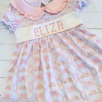 Back to school dress- includes name embroidery