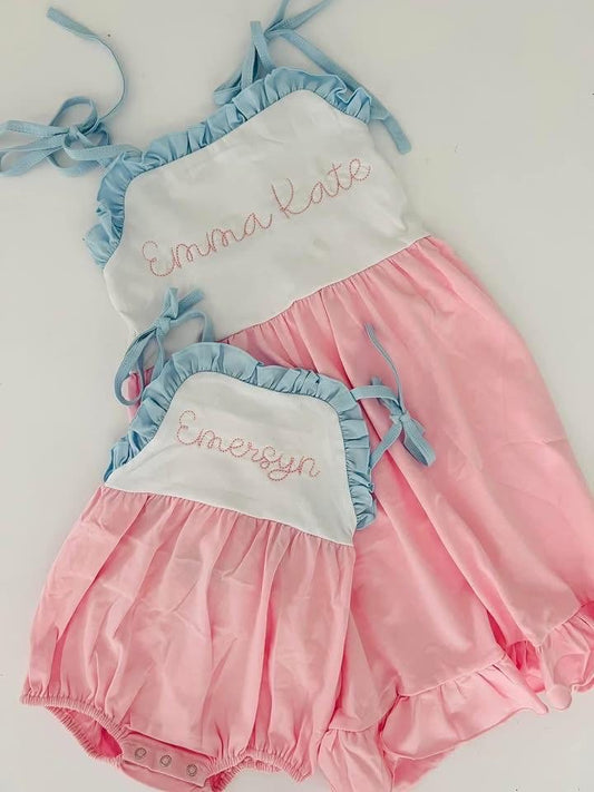 Colorblock dresses - pink/mint