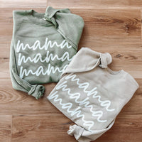 Stonewash green mama sweatshirt - M