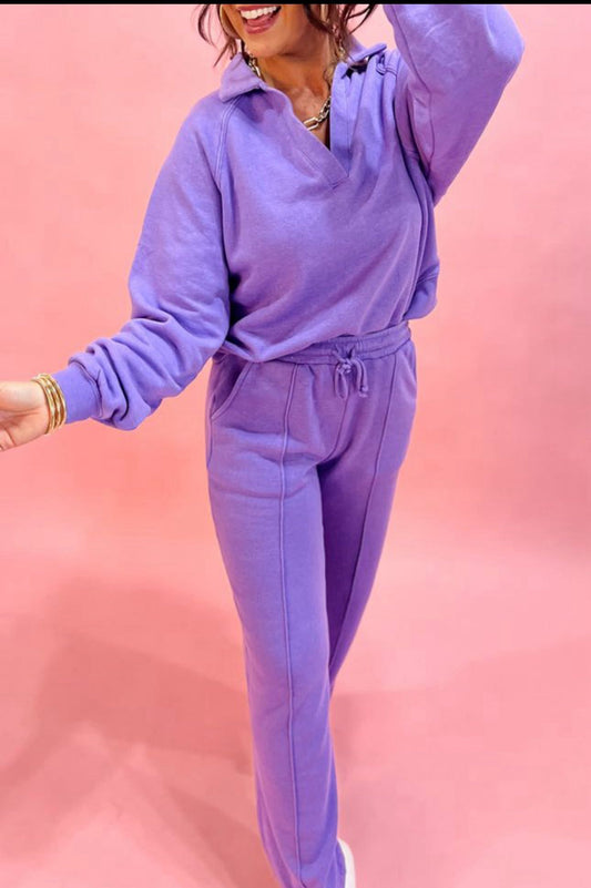 Purple 2pc pant set