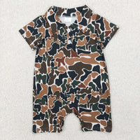 Brown/green Camo romper