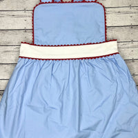 Blue/red ric rac dress