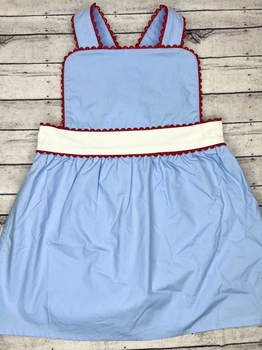 Blue/red ric rac dress
