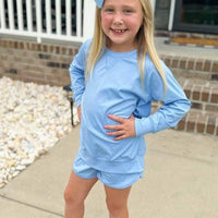 Girls long sleeve short set 4T