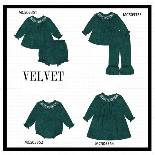 Merry Christmas velvet dress- 3T