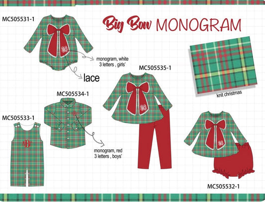 Christmas plaid bow bubble