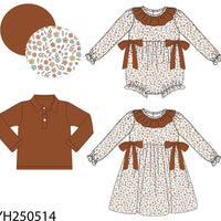 Brown floral dress