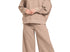 Collard Long sleeve ribbed set- khaki