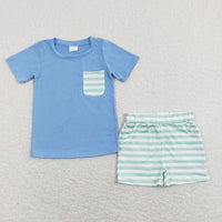 Boys Striped Short Set