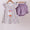 Purple floral goose short set