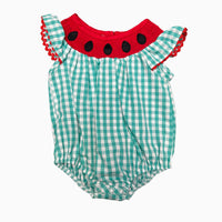 Smocked Watermelon girls bubble