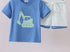Blue excavator short set