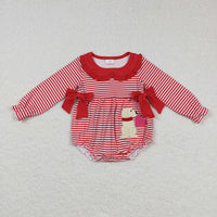 Striped dog heart romper