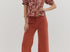 Chocolate floral blouse