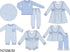 Blue plaid boys pant set