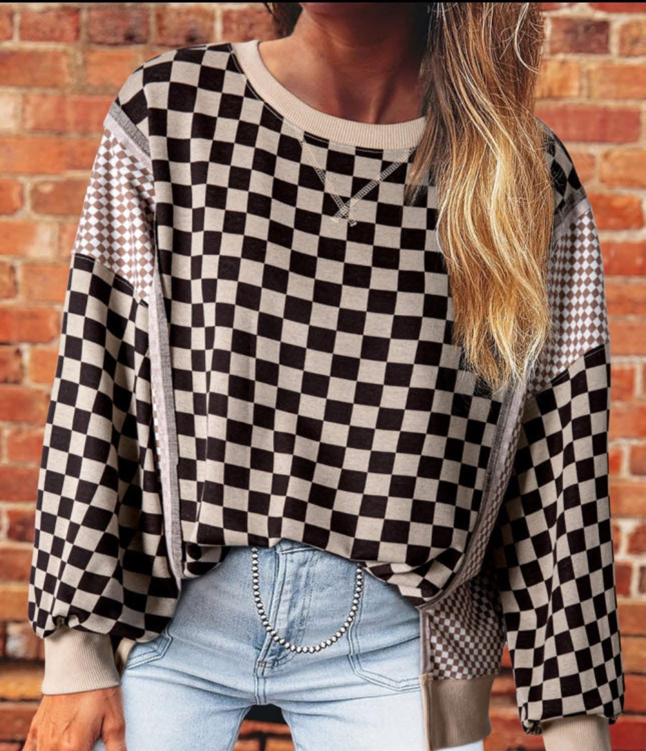 Checkered long sleeve