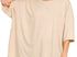 Acid wash boyfriend tee- sand beige