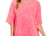 Acid wash boyfriend tee- ash pink