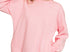 Acid wash hi low fleece pullover - candy pink