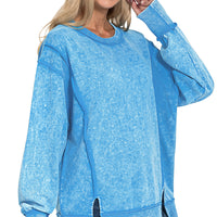 French Terry exposed seam sweatshirt