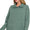 Half snap sweatshirt with pocket zipper- ash Jade