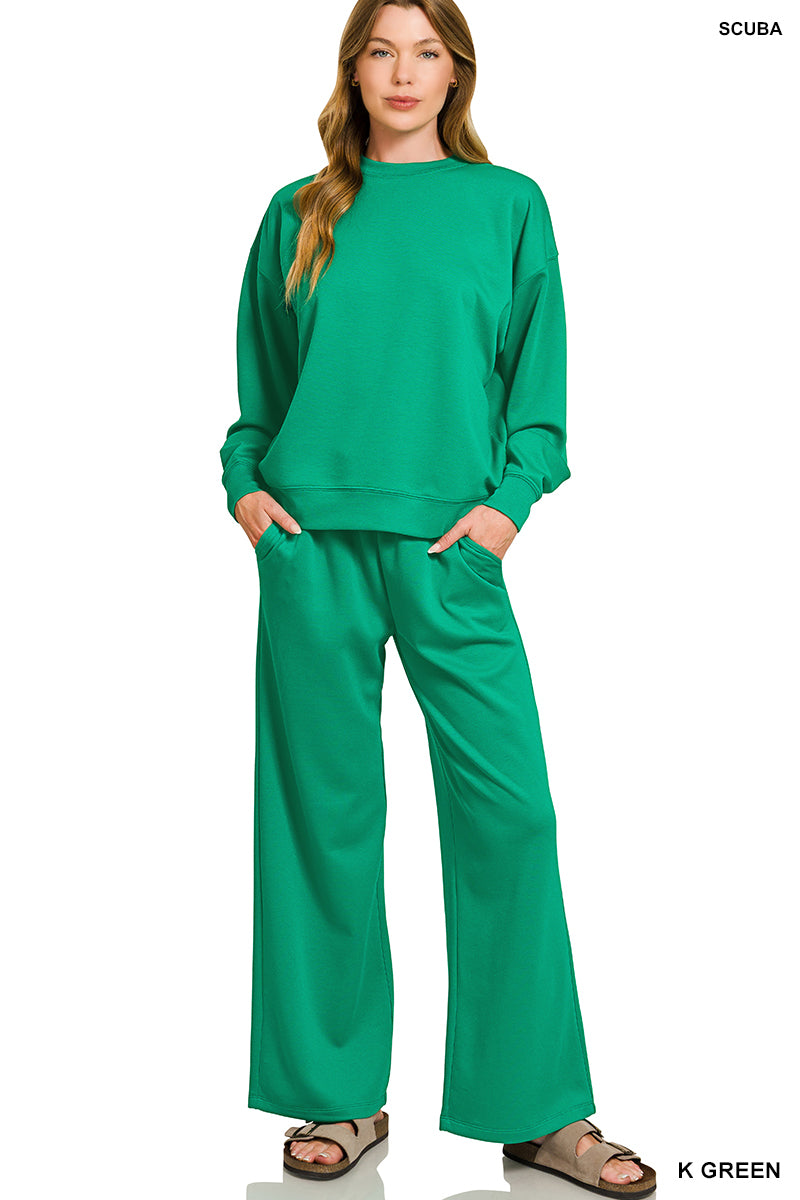 Scuba pullover + pant set - k green