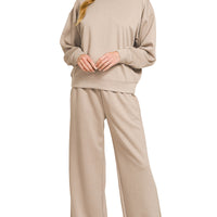 Scuba pullover + pant set - ash mocha