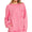 Acid Wash Raw Edge Pocket Pullover - fushia