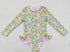 Yellow floral swim Rashgaurd
