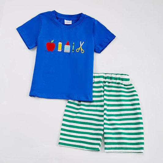 Boys back to school short set