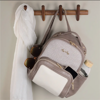Itzy Ritzy Vanilla Latte Mini plus backpack diaper bag
