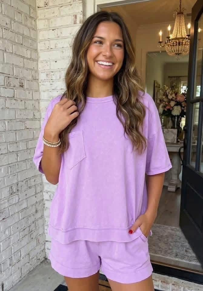 Lavender short set