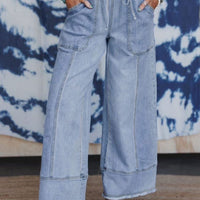 Raw Hem Denim Pants